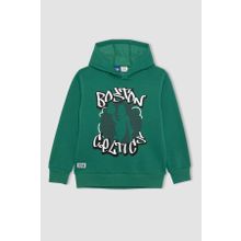 DeFacto B4909A823WN Erkek Çocuk NBA Boston Celtics Kapüşonlu Kalın Sweatshirt