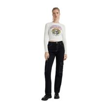 DeFacto Coool Siyah Straight Fit Kargo Gabardin Kadın Pantolon