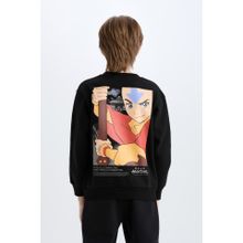 DeFacto D6742A824WN Avatar The Last Airbender Baskılı Bisiklet Yaka Erkek Çocuk Sweatshirt