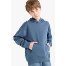 DeFacto E9558A825AU Basic Düz Kapüşonlu Okul Erkek Çocuk Sweatshirt