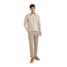DeFacto Erkek Bej Melanj Beli Lastikli Cepli Duble Paça Gabardin Jogger Pantolon 30