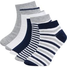 DeFacto Erkek Çocuk 5'li Pamuklu Çizgili Patik Çorap N1919A6NS - 35 - 39 - Çok Renkli-KR1