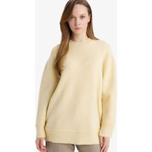 DeFacto G7239AX25CW Sarı-YL435 Loose Fit Bisiklet Yaka Triko Kazak Tunik