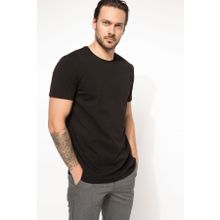 Defacto I3312AZ-18SM-BK27 Sıfır Yaka Erkek T-Shirt