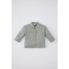 Defacto Kız Bebek Cepli Gabardin Uzun Kollu Gömlek B9654a524spgn1102