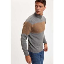 DeFacto L2813AZ19WNGN915 Haki Balıkçı Yaka Slim Fit Triko Erkek Kazak