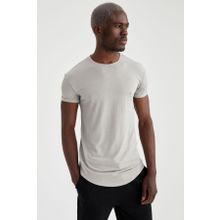DeFacto Long Muscle Fit Bisiklet Yaka Basic Tişört