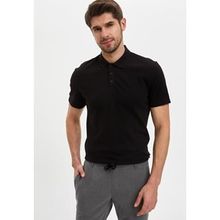 DeFacto M6609AZ.20SP.GN460 Yeşil Slim Fit Basic Polo Erkek T-Shirt