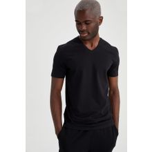 DeFacto M7668AZ21SP Basic Slim Fit V Yaka Erkek T-shirt