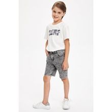 DeFacto M9583A620SMBK47 Slim Fit Jean Erkek Çocuk Şort