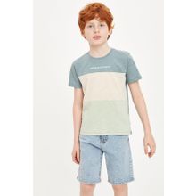 DeFacto N4071A620SMTR433 Renk Bloklu Bisiklet Yaka Erkek Çocuk T-shirt