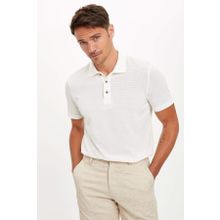 DeFacto R3439AZ.20SM.BG448 Bej Polo Yaka Kısa Kollu Regular Fit Erkek T-Shirt