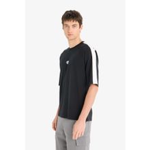 DeFacto Z0601AZ23SM Antrasit-AR191 Loose Fit Bisiklet Yaka Baskılı Kısa Kollu %100 Pamuk Kadın T-shirt