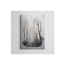 Dekolata Ağaç ve Çit Mini 40x60 cm Kanvas Tablo