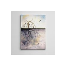 Dekolata Ağaç ve Kökleri Mini 70x100 cm Kanvas Tablo
