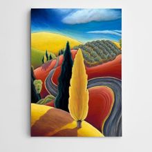 Dekolata Ağaç ve Yol Modern Sanat 50x70 cm Kanvas Tablo