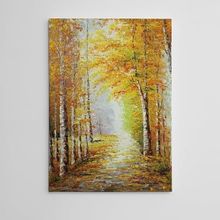 Dekolata Ağaçlar ve Sonbahar Yağlıboya Reprodüksiyon 85x120 cm Kanvas Tablo