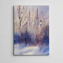 Dekolata Alacakaranlık ve Ağaçlar Mini 25x35 cm Kanvas Tablo