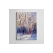 Dekolata Alacakaranlık ve Ağaçlar Mini 30x40 cm Kanvas Tablo