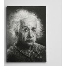 Dekolata Albert Eınsteın Siyah Beyaz 40x60 cm Kanvas Tablo
