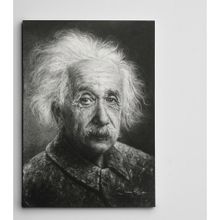 Dekolata Albert Eınsteın Siyah Beyaz 50x70 cm Kanvas Tablo