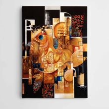 Dekolata Altın Balık Modern Sanat 140x200 cm Kanvas Tablo