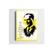 Dekolata Atatürk Bilinç 35x50 cm Kanvas Tablo