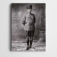 Dekolata Atatürk Birlik 35x50 cm Kanvas Tablo