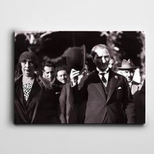 Dekolata Atatürk Bursa Gezisi 50x70 cm Kanvas Tablo