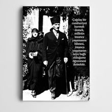 Dekolata Atatürk Çağdaş Yaşamak 40x60 cm Kanvas Tablo