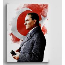 Dekolata Atatürk Dürbün 30x40 cm Kanvas Tablo