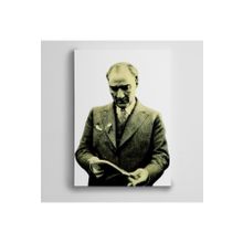 Dekolata Atatürk Kitap Okurken 140x200 cm Kanvas Tablo