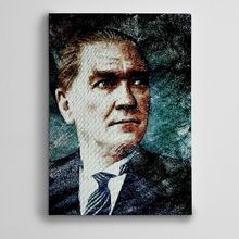 Dekolata Atatürk Portre 35x50 cm Kanvas Tablo