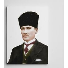 Dekolata Atatürk Şayap Kalpak 50x70 cm Kanvas Tablo