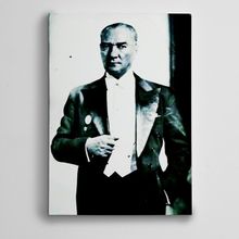 Dekolata Atatürk Siyah Beyaz 11 30x40 cm Kanvas Tablo