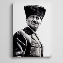 Dekolata Atatürk Siyah Beyaz 14 140x200 cm Kanvas Tablo