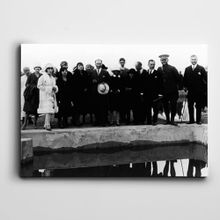Dekolata Atatürk Siyah Beyaz 1926 25x35 cm Kanvas Tablo