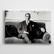 Dekolata Atatürk Siyah Beyaz 20 140x200 cm Kanvas Tablo