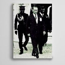Dekolata Atatürk Siyah Beyaz 21 25x35 cm Kanvas Tablo