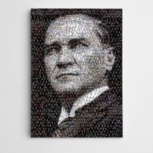 Dekolata Atatürk Siyah Beyaz Mozaik 40x60 cm Kanvas Tablo