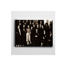 Dekolata Atatürk Tablosu Türk Ocağı Ziyareti Atatürk 20x30 cm Kanvas Tablo