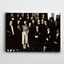 Dekolata Atatürk Tablosu Türk Ocağı Ziyareti Atatürk 40x60 cm Kanvas Tablo