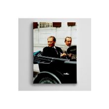 Dekolata Atatürk ve İsmet İnönü 2 20x30 cm Kanvas Tablo