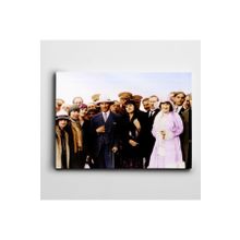 Dekolata Atatürk ve Türk Kadınları 140x200 cm Kanvas Tablo