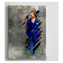 Dekolata Atatürk ve Yağmur 35x50 cm Kanvas Tablo