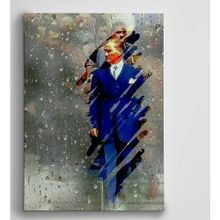 Dekolata Atatürk ve Yağmur 50x70 cm Kanvas Tablo