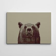 Dekolata Ayı ve Orman 40x60 cm Kanvas Tablo