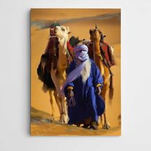 Dekolata Bedevi ve Develer Modern Sanat 35x50 cm Kanvas Tablo