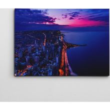 Dekolata Chiago Gece 40x60 cm Kanvas Tablo