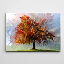 Dekolata Çizim Ağaç ve Gökyüzü Modern Sanat 30x40 cm Kanvas Tablo